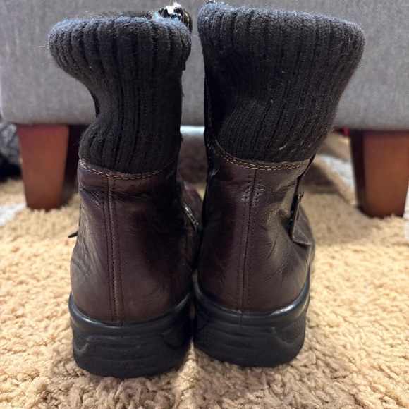 Rieker Tex Women’s Brown Leather Boots Size 37 (US 6) - Picture 3 of 10